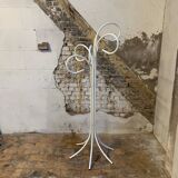 Original white lacquered metal coat rack from the 80s