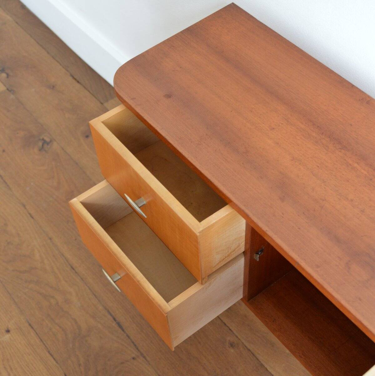 Vintage compass foot console 1950s