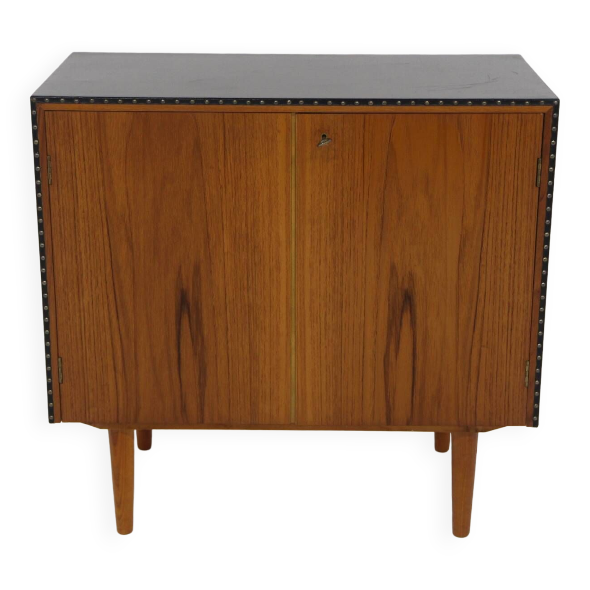 Scandinavian chest of drawers in teak and skai, Sweden, 1960