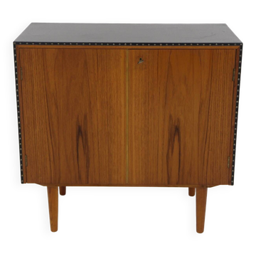 Scandinavian chest of drawers in teak and skai, Sweden, 1960