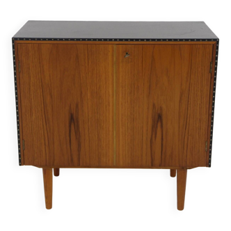 Scandinavian chest of drawers in teak and skai, Sweden, 1960