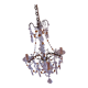 Chandelier to, colored crystal tassels
