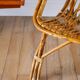 Shell armchair in rattan and bamboo, early 20th century