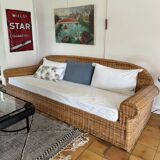 3 seater rattan sofa from Conran shop vintage