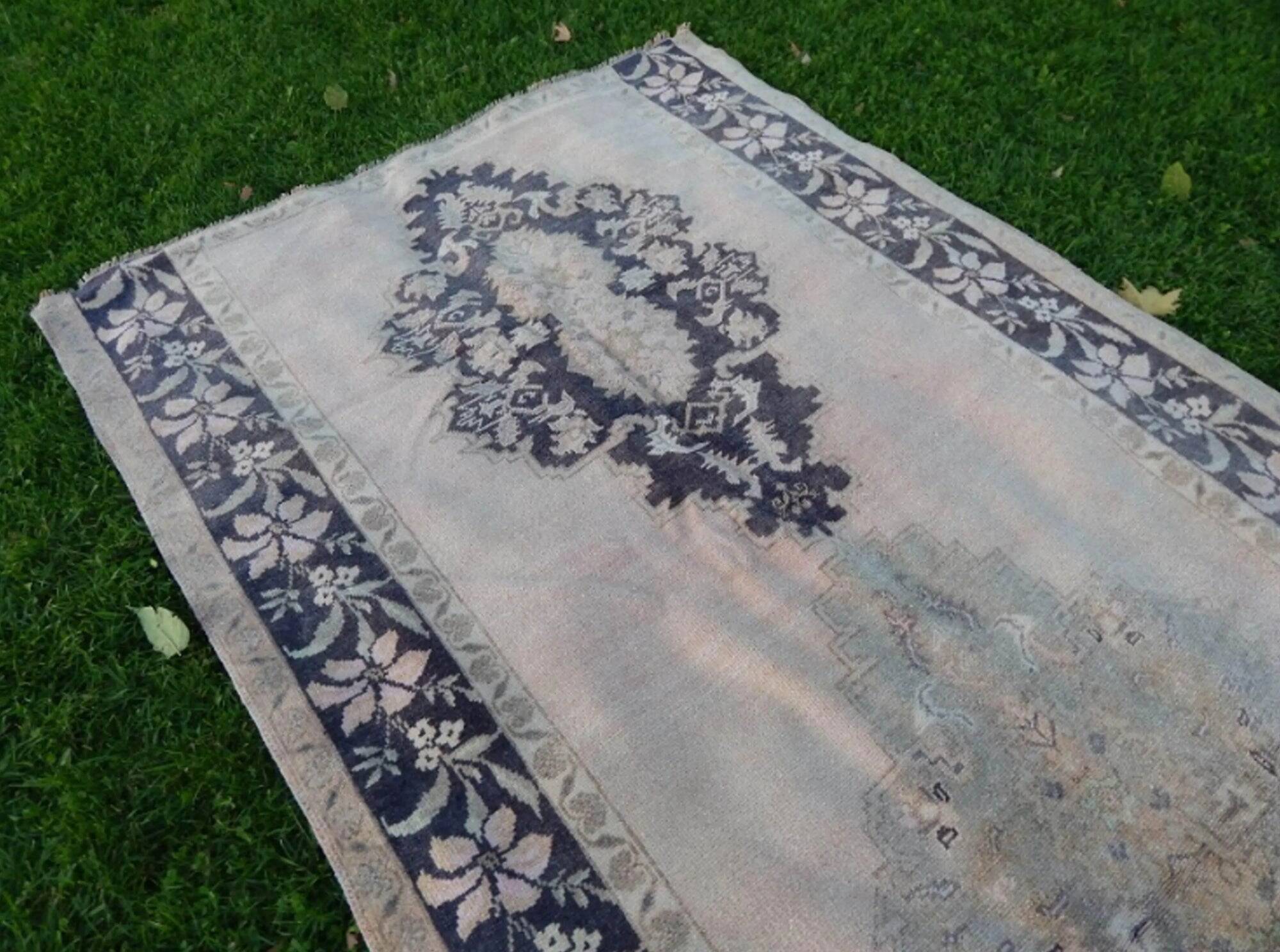 Vintage Turkish hallway rug 155x360 cm