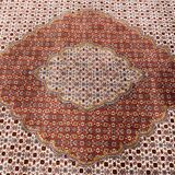 Iran Tabriz Mahi wool and silk oriental rug: 3.60 x 2.50 meters