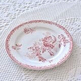 Assiette plate ancienne terre de fer Sarreguemines Fontanges
