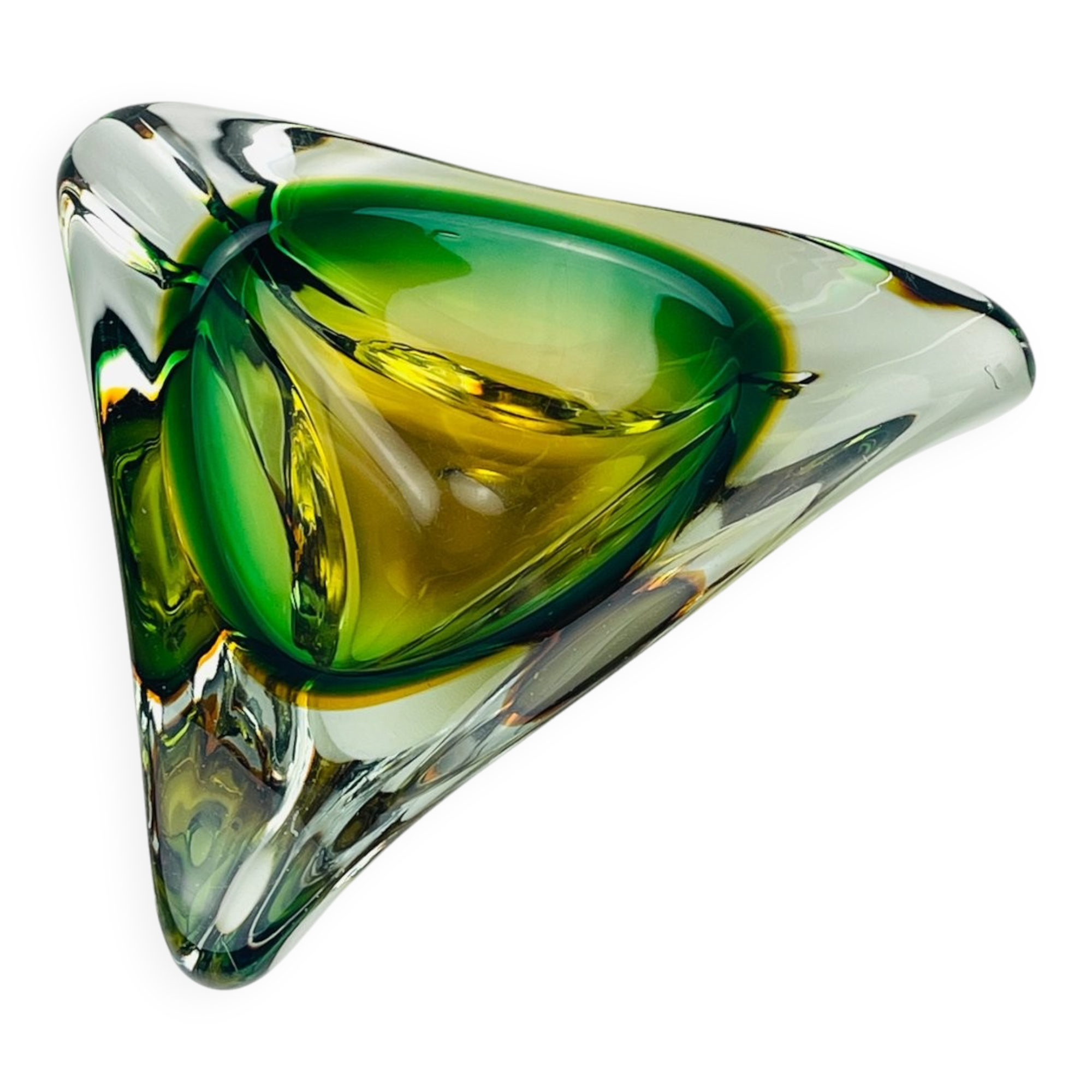 Sommerso glass ashtray from Arte Nuova, Murano, Italy, 1960s.