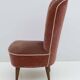 Nello Pini Mid-Century Modern Italian Velvet Reclining Armchair, Novarredo