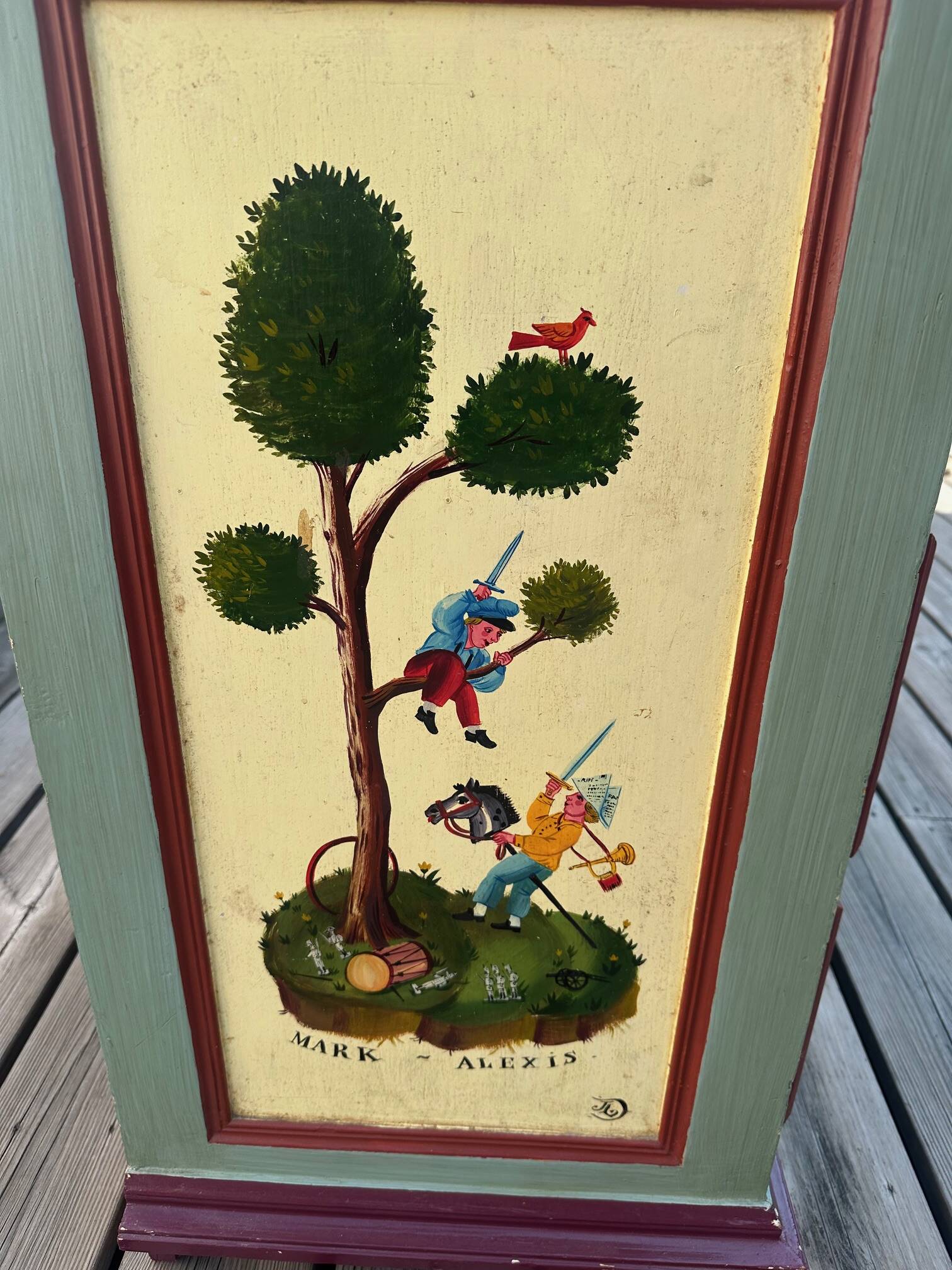 Hand painted chest of drawers