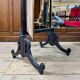 Brot mirror on legs, triptych glass in blackened wood, brass, Art Deco