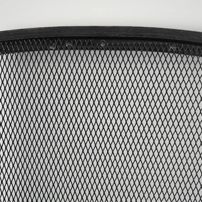 Ancien pare-feu pliable en acier brossé et métal doré
