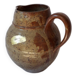 Brown stoneware pitcher