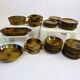 Vintage service plates and serving trays, 39 pieces, silk-screened.