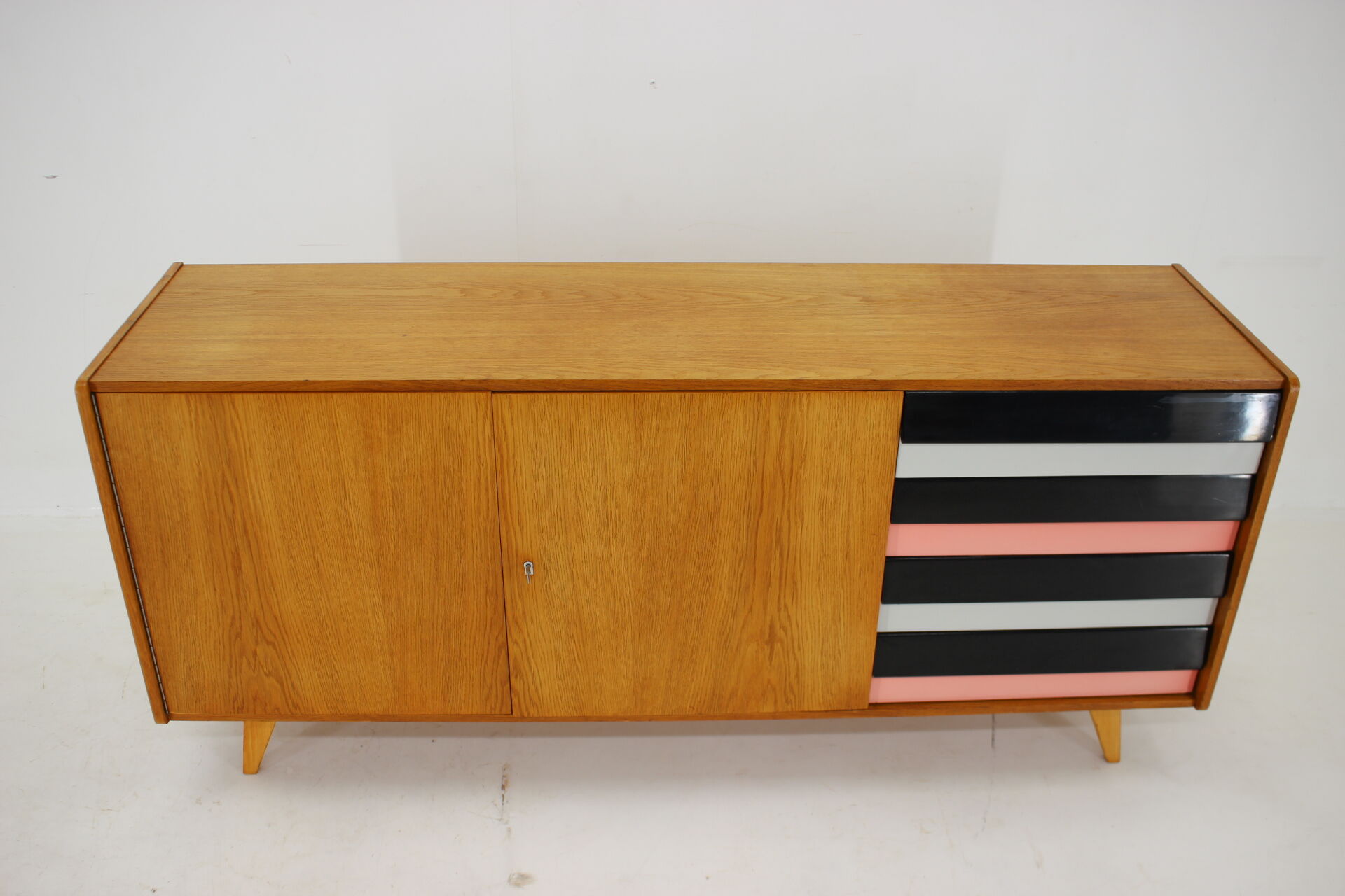 1960s Jiri Jiroutek Oak Sideboard, Czechoslovakia