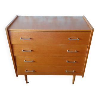 1950s compass foot chest of drawers
