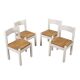 Set of four beechwood chairs, Italian design, 1980s, made in Italy