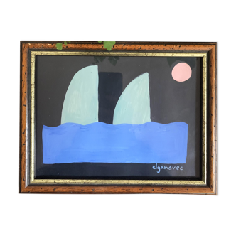 Framed painting