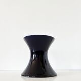 Blue ceramic diabolo vase, 1950