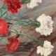 Peinture vintage aux oeillets