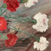 Peinture vintage aux oeillets