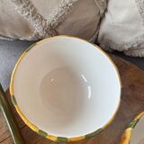 Old set of bowls and spoons in the shape of vintage pineapple