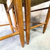 Pair of straw chairs