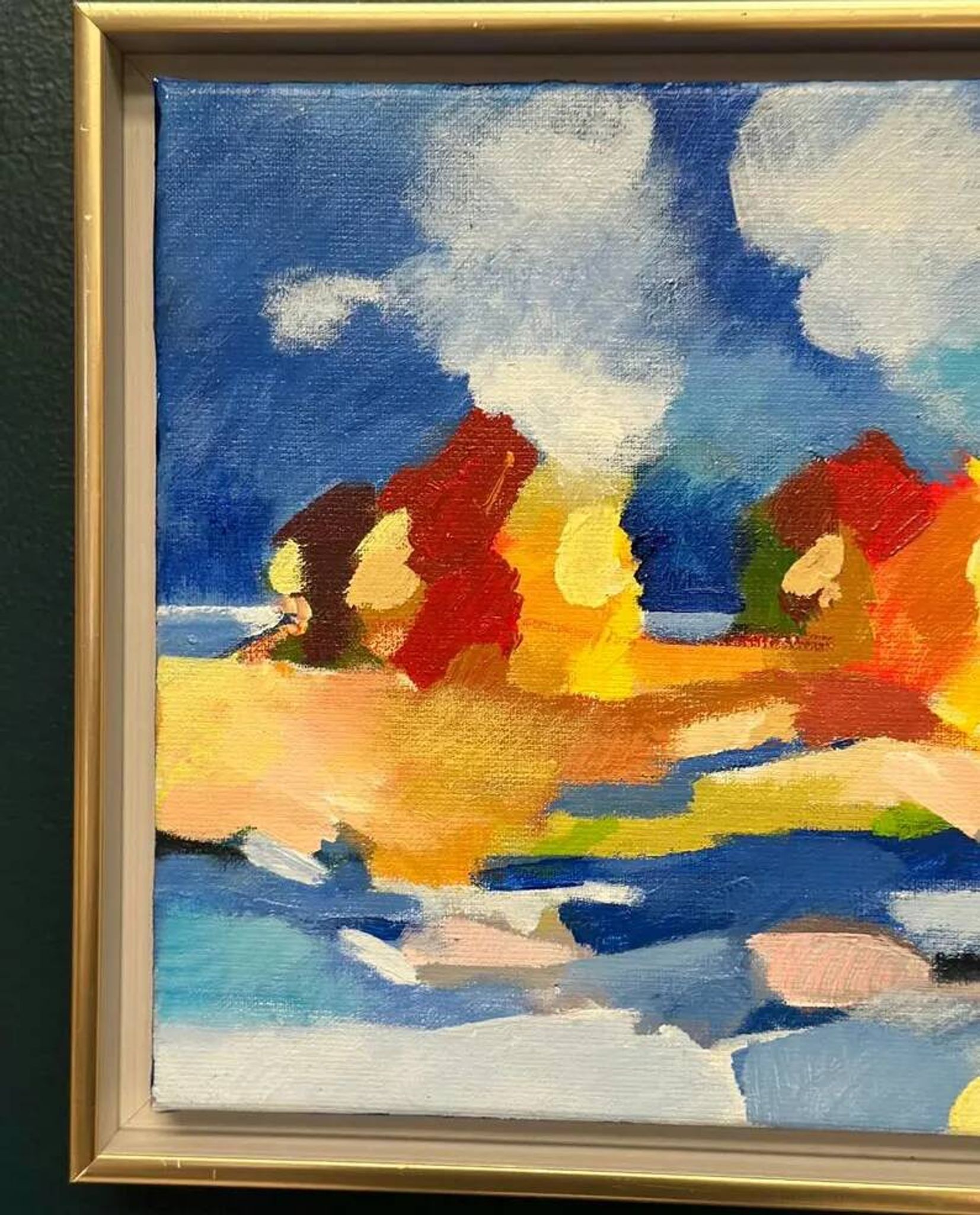 Original Swedish Oil on Canvas – “The Wandering Poet” by Anita Fröding – Signed – Vintage and Framed – 39 × 31 cm (15.4" × 12.2")