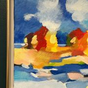 Original Swedish Oil on Canvas – “The Wandering Poet” by Anita Fröding – Signed – Vintage and Framed – 39 × 31 cm (15.4" × 12.2")