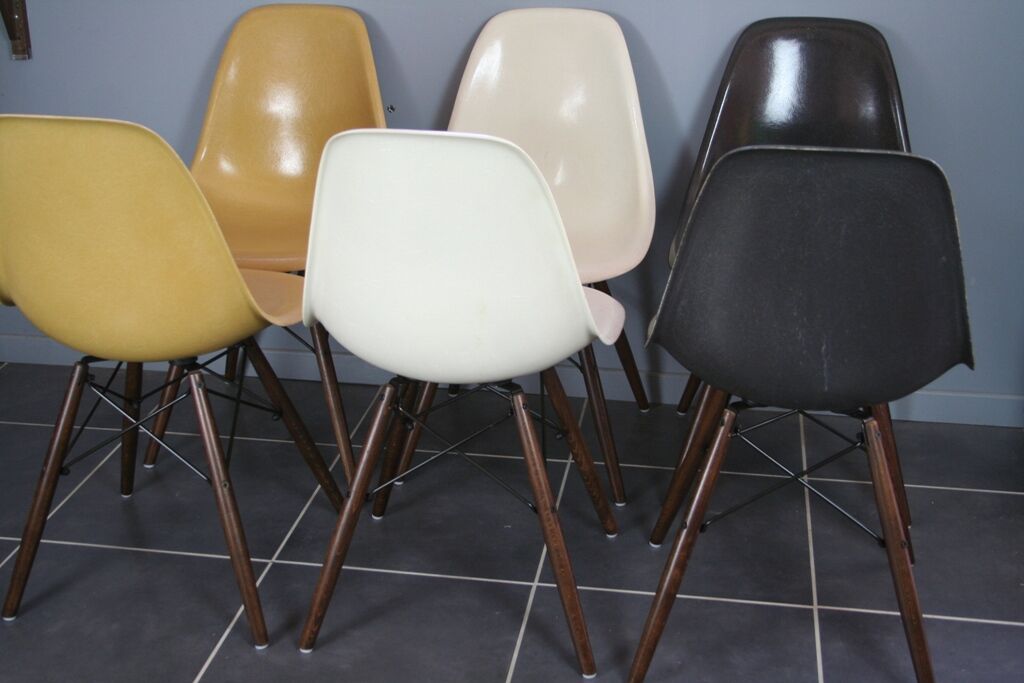 Set of 6 DSW chairs by Charles et Ray Eames for Herman Miller