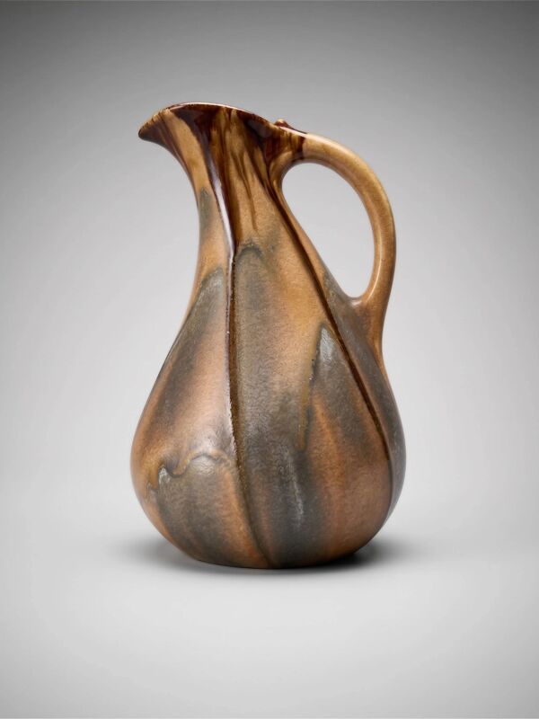 Vase pichet moderniste en céramique émaillée – Faïencerie de Thulin Belgique – modèle 199 – années 30/50
