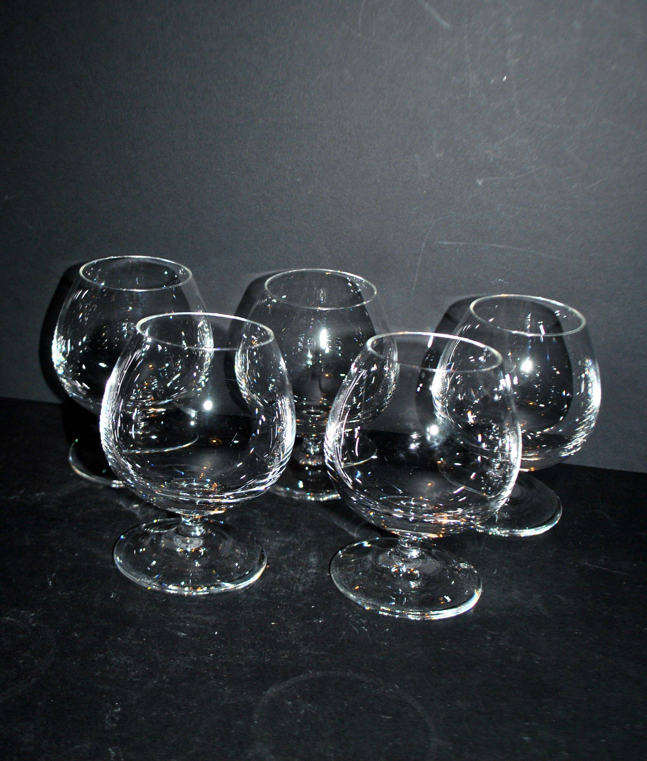 V&B Villeroy Boch lot de 5 verres ballon cognac brandy en cristal