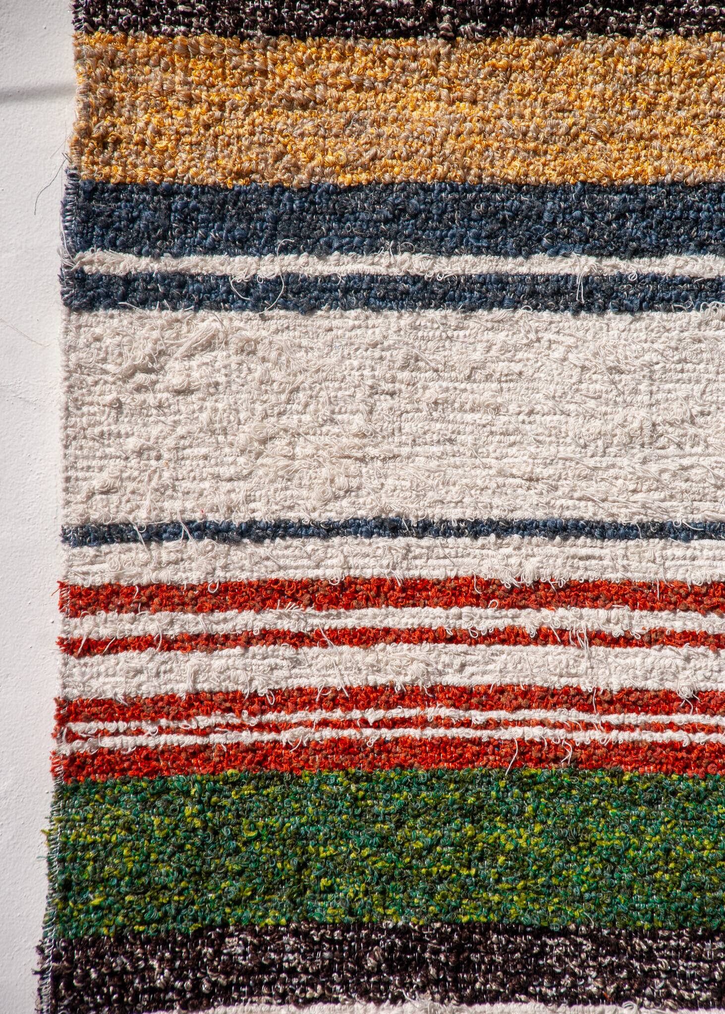Handwoven recycled cotton rug - 40 x 60 cm