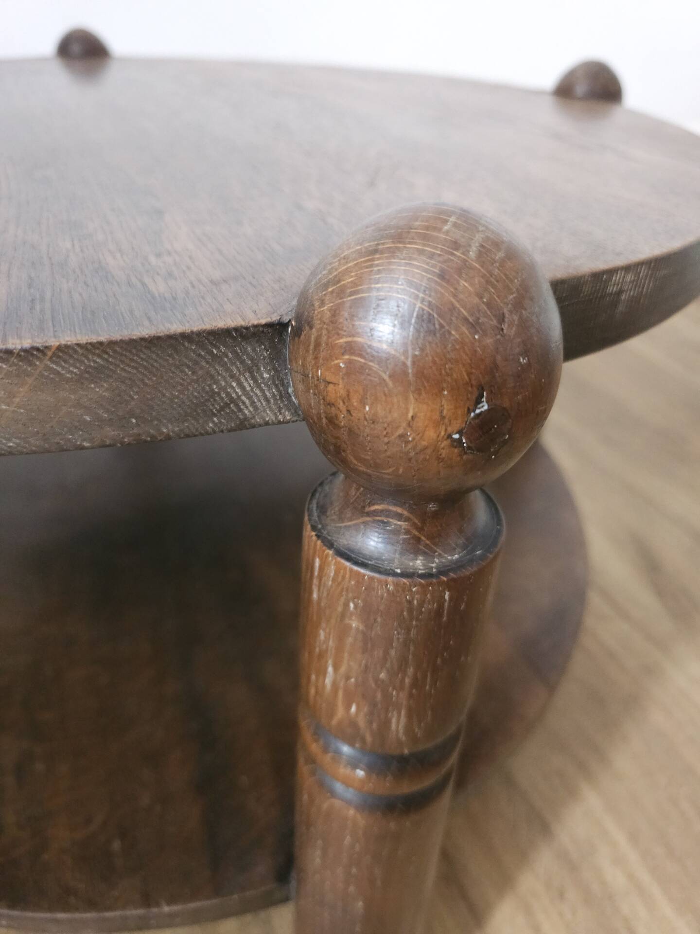 1950s French Oak Table in the Style of Charles Dudouyt