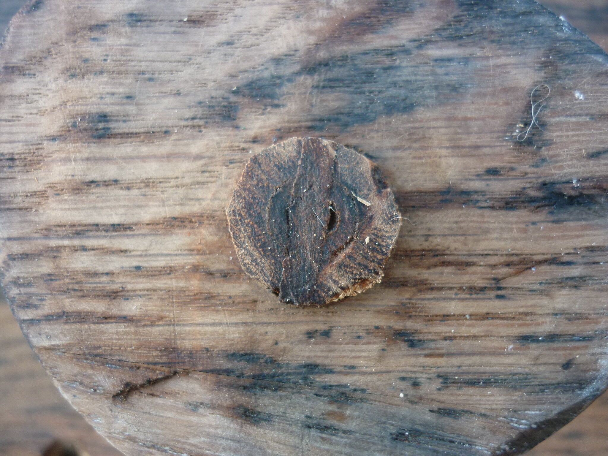 Brutalist wooden coat rack
