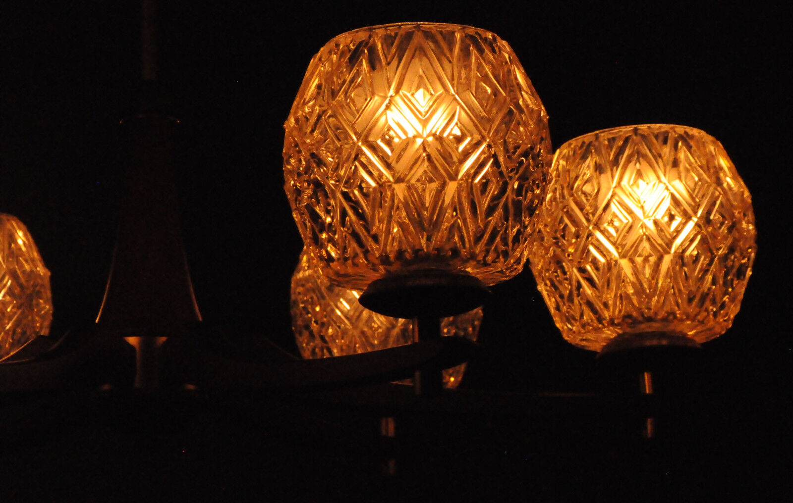 Danish six-armed chandelier from the first half of the nineteenth century of the twentieth century