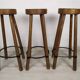 3 brutalist bar stools