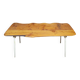 Brutalist dining table in wood and iron, 20th century