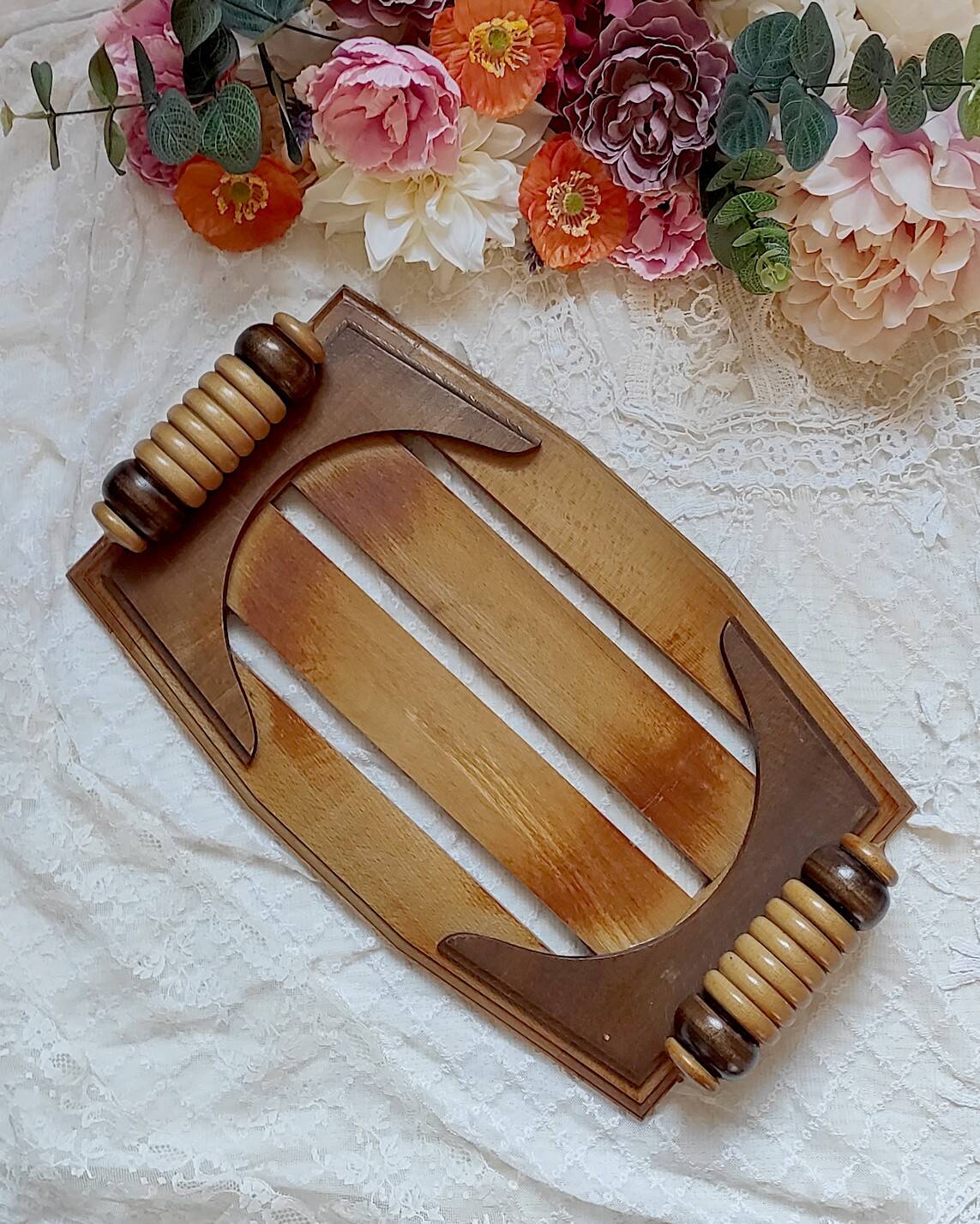 Art deco wooden tray