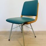 Vintage Turquoise Dining Chair by TON, from Czechoslovakia 1960’s