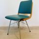 Chaise de salle à manger turquoise par TON, Tchécoslovaquie 1960