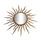 Vintage sun mirror, gold metal