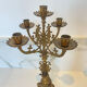 Pair of church candelabra - 19th century - in bronze and brass, 5 lights / c