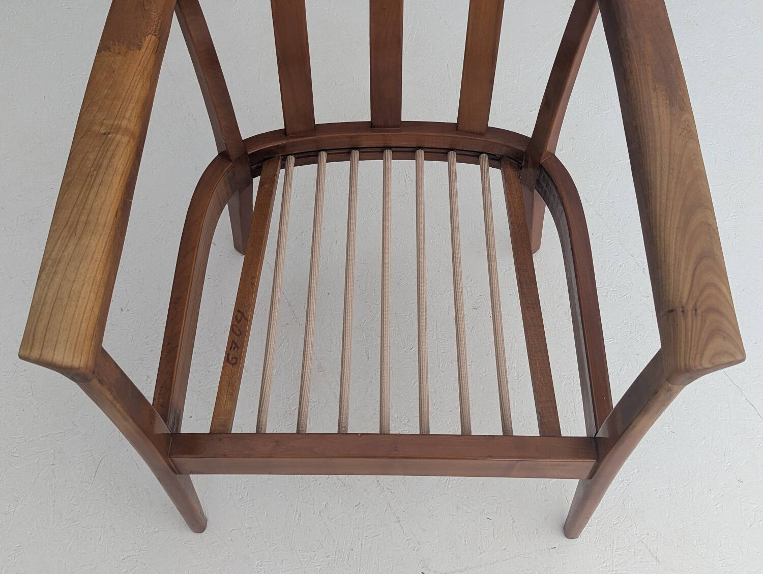 Mid-Century Wilhelm Knoll Cherry Wood Armchairs, Germany, 1960s