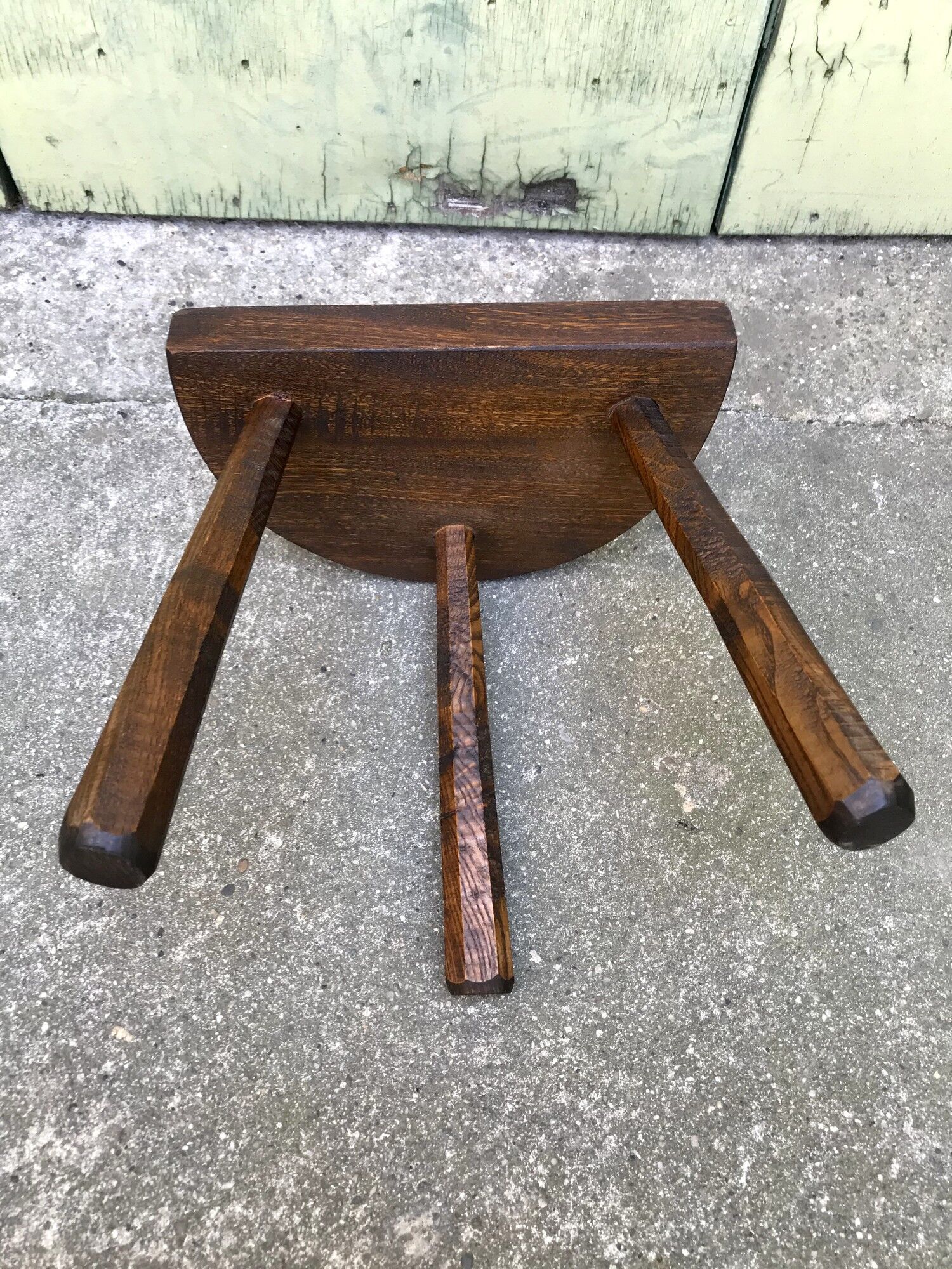 Vintage solid wood tripod stool