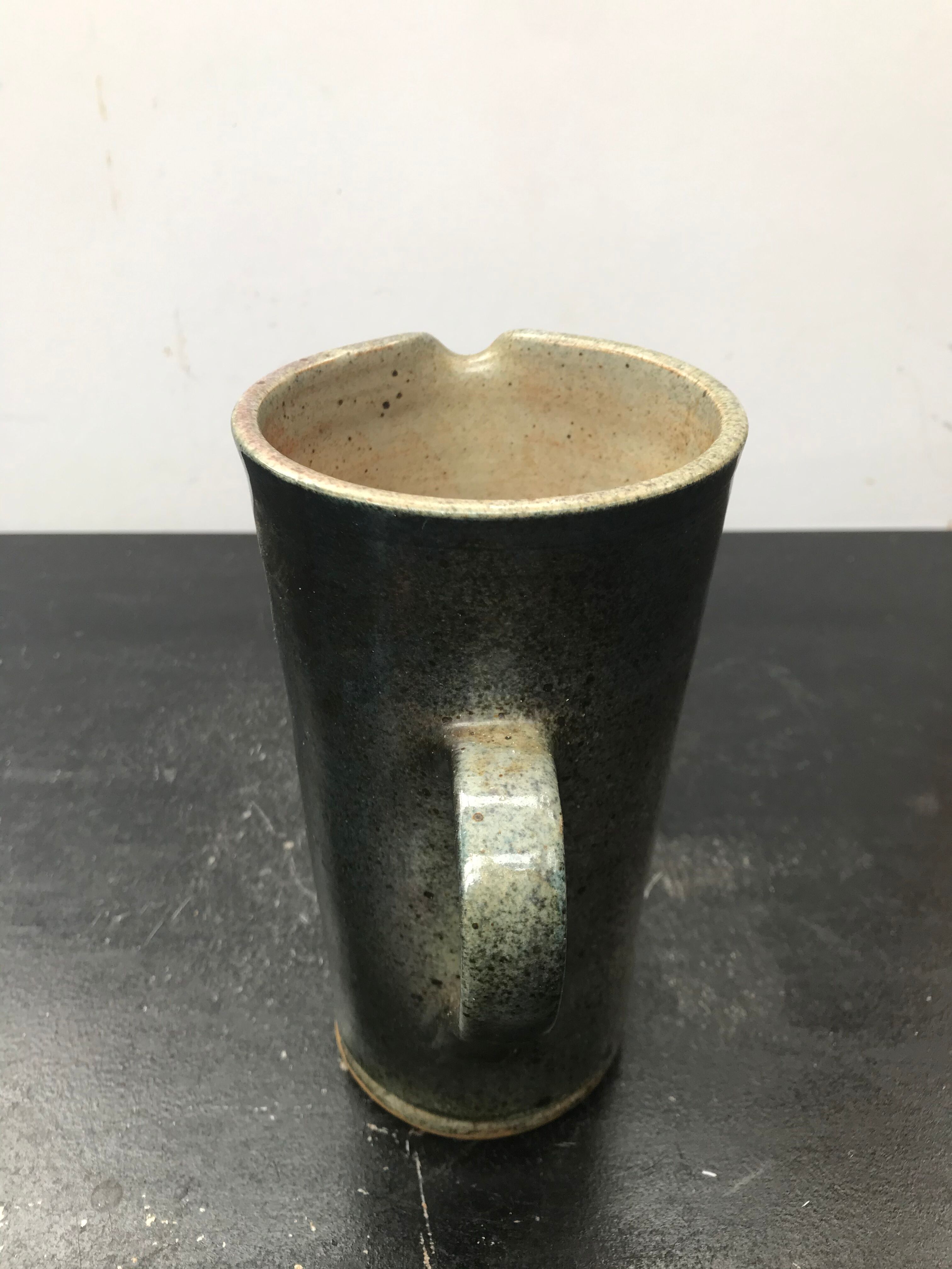 Pitcher blue grey sandstone vintage 70