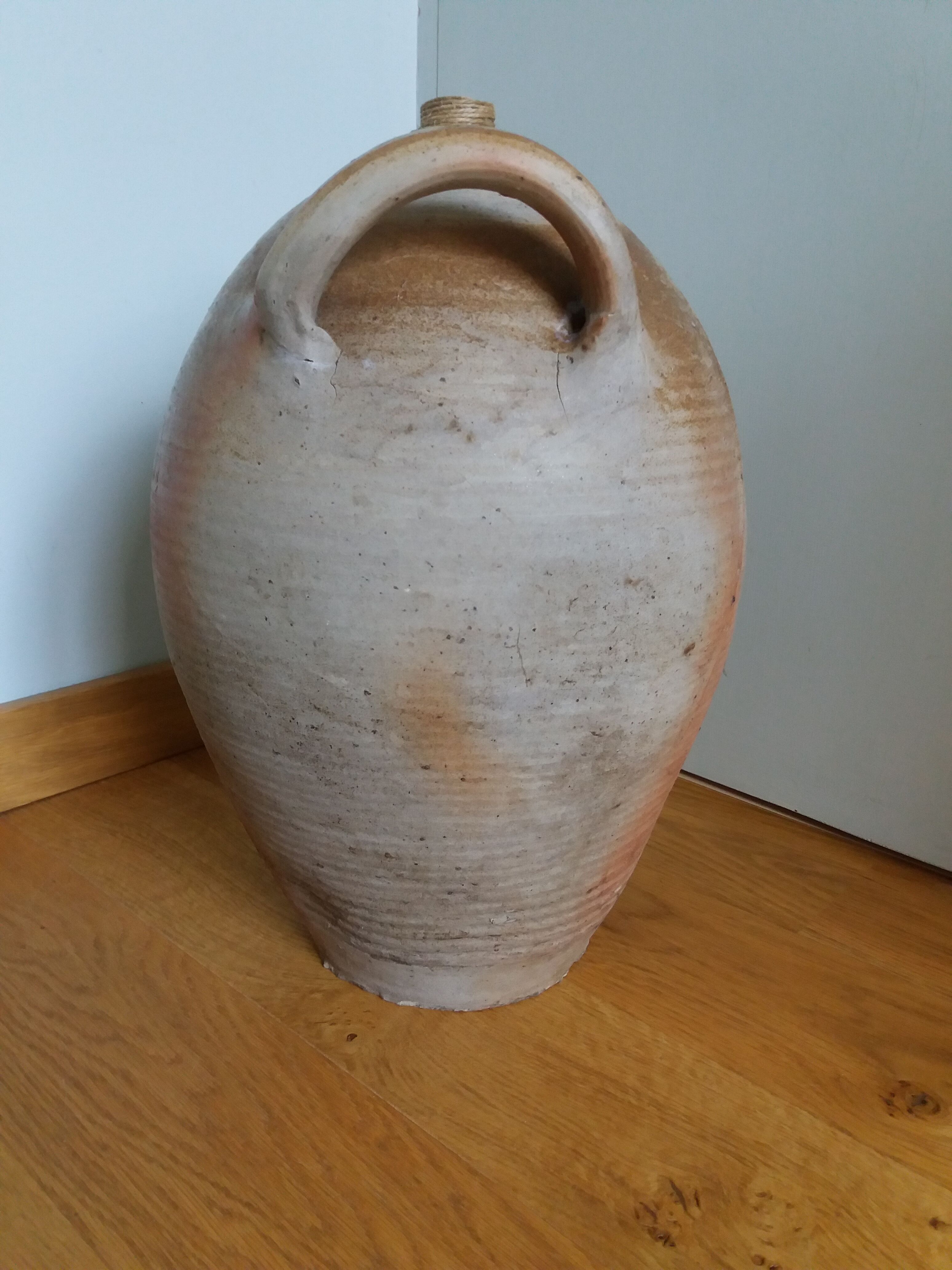Stoneware vinegar jar
