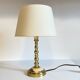 Solid brass lamp and fabric, 60s