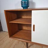 Vintage sideboard with coloured doors – Mid-century modern design, 1960s