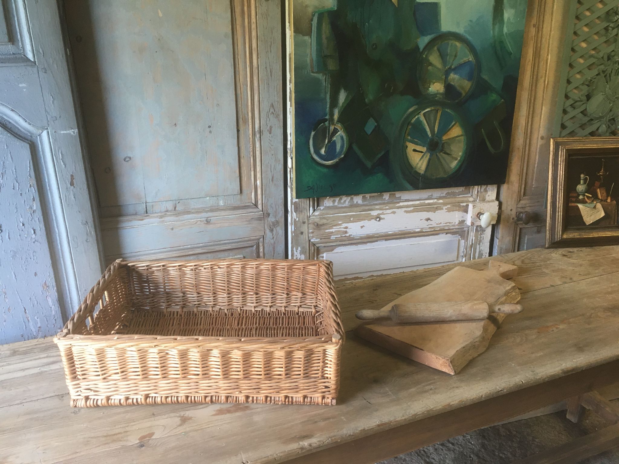 Panière de boulanger en osier